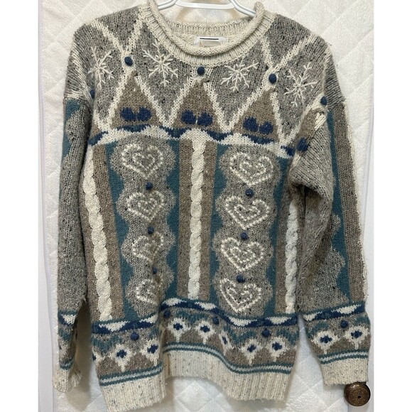 Vintage Ninon de Lenclos Sweater – Wool & Angora Blend, Made in Hong Kong Small - Picture 1 of 4
